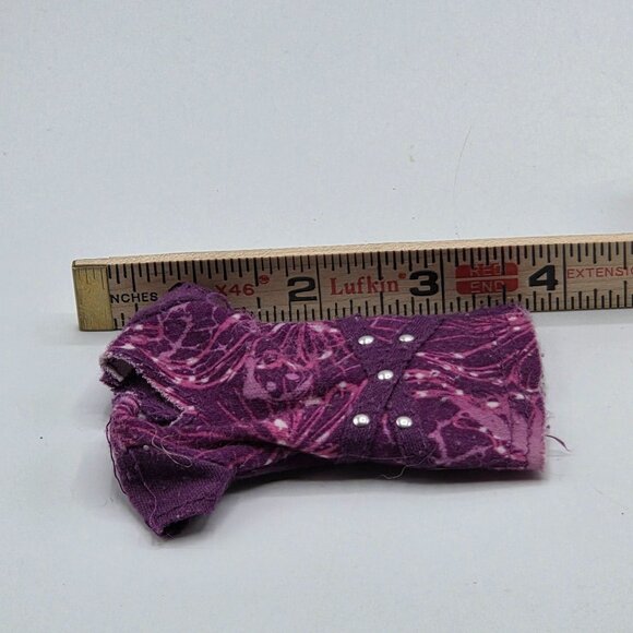 Liv Doll Dress Shirt Top By Spin Master Purple Pattern & Studs - Picture 5 of 5
